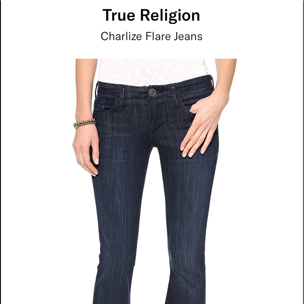 True Religion Charleze flare jeans low rise